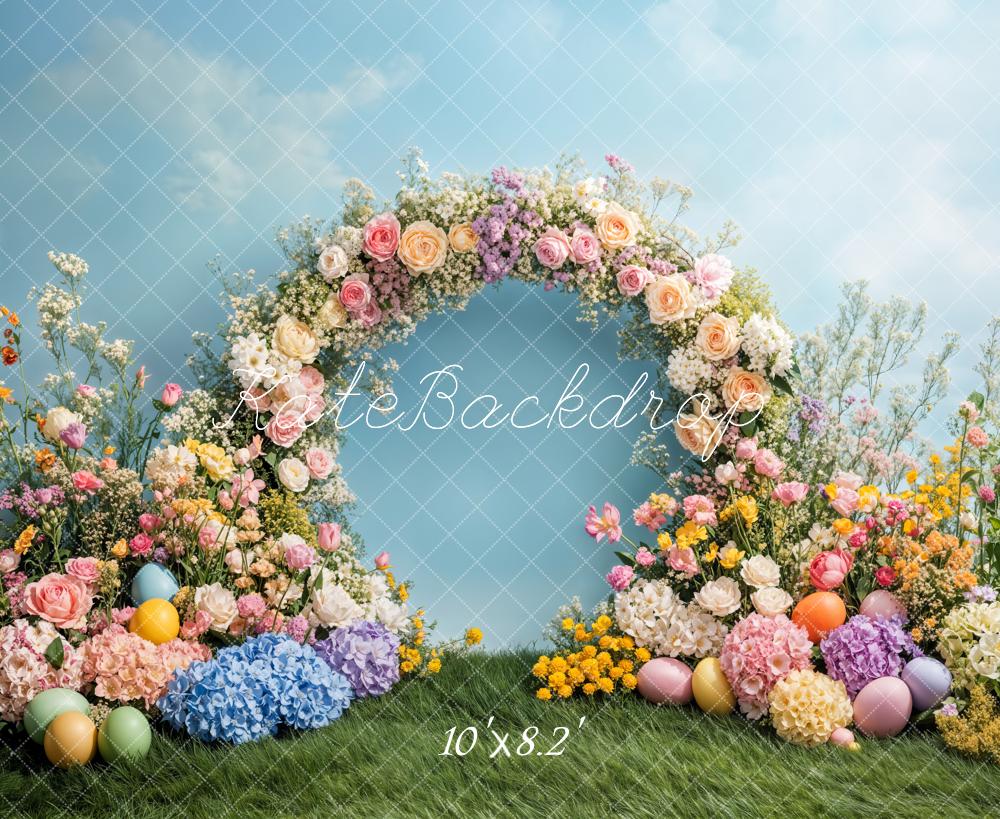 Kate Flower Arch Easter Eggs Backdrop Designed by Emetselch