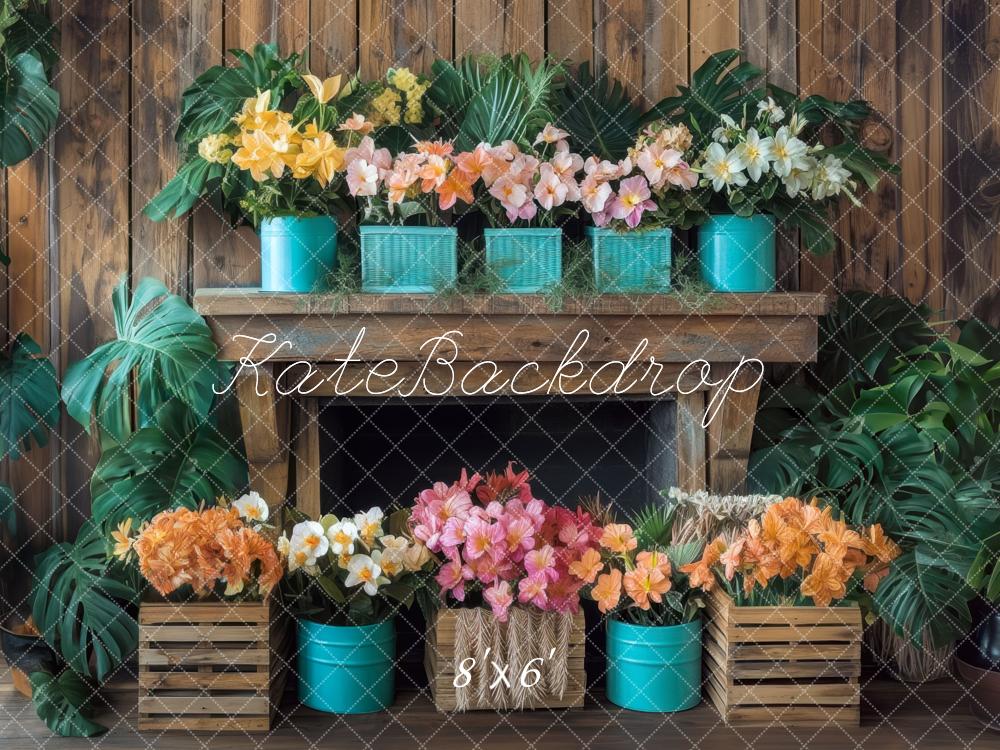 Kate Flower Pots Wooden Backdrop Designed by Mini MakeBelieve - Kate Backdrop AU