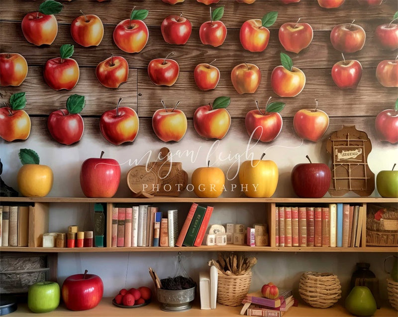 Kate Apples Books Shelves Backdrop Designed by Megan Leigh