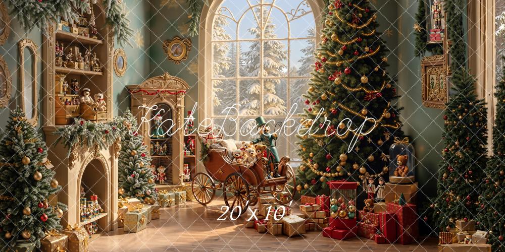 Kate Christmas Room Tree Nutcracker Toys Backdrop Designed by Emetselch - Kate Backdrop AU