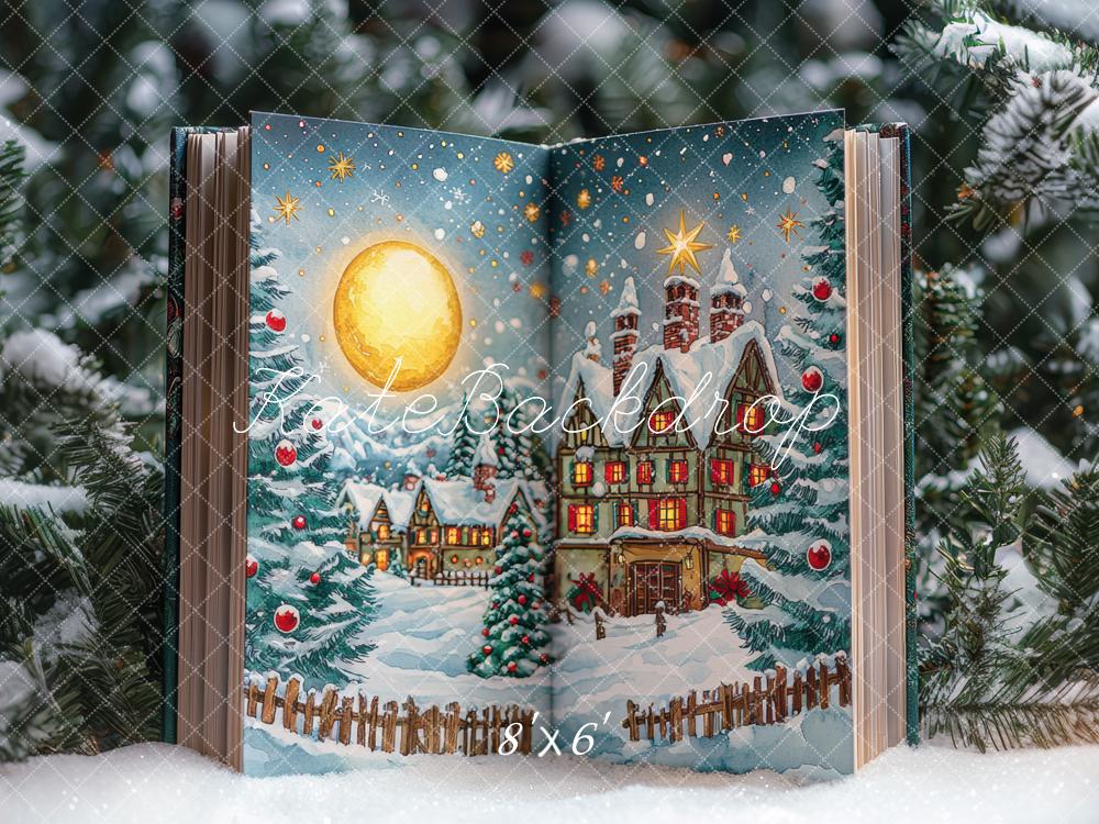 Kate Christmas Storybook Snowy Village Backdrop Designed by Mini MakeBelieve - Kate Backdrop AU