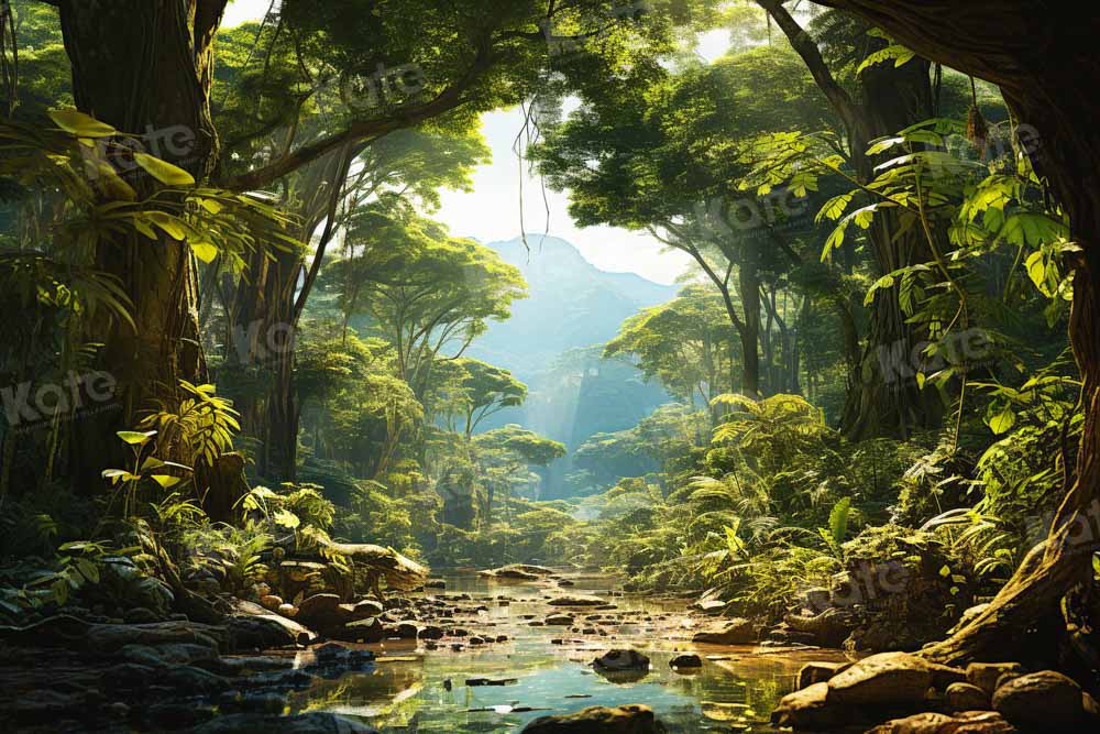 Kate Jungle Forest Creek Backdrop Designed by Emetselch - Kate Backdrop AU