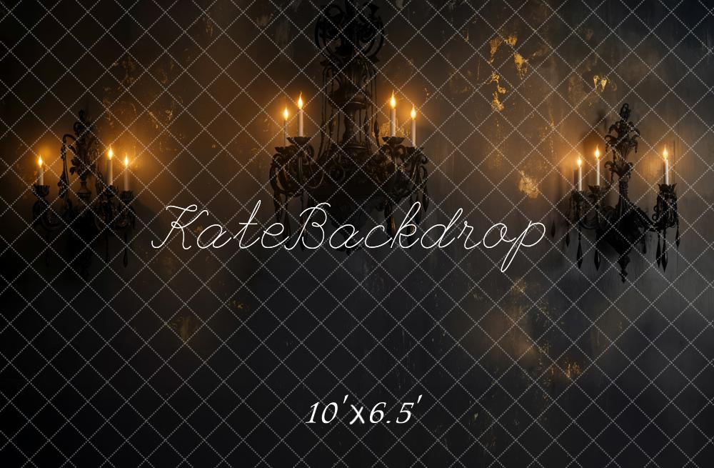 Kate Vintage Wall Candle Chandeliers Fleece Backdrop Designed by Emetselch - Kate Backdrop AU
