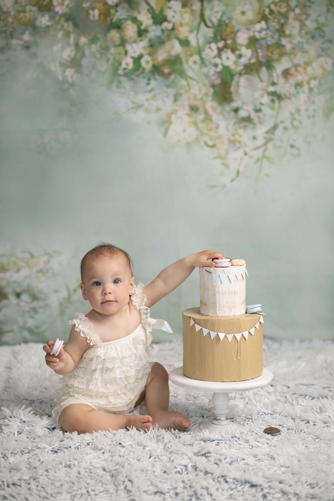 Kate Painting Like Green Spring Flowers Backdrop printed Background - Kate Backdrop AU