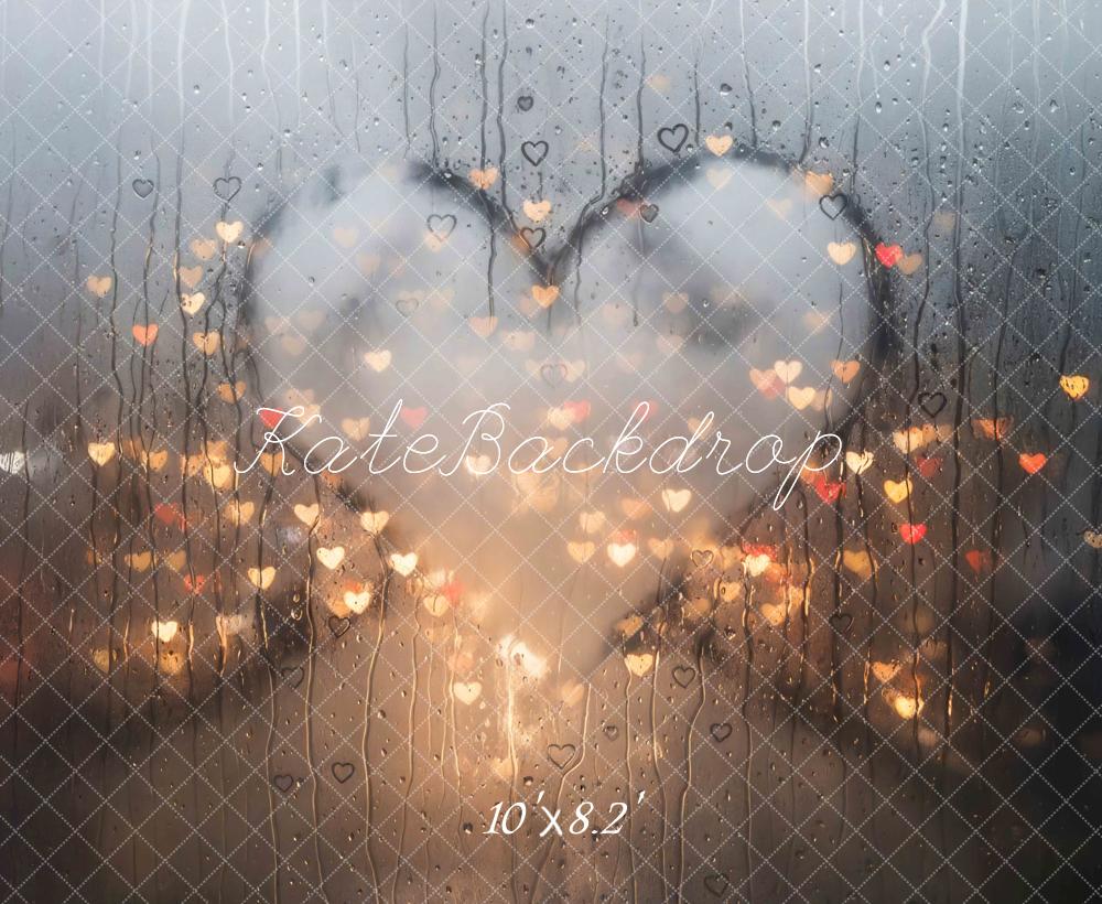 Kate Heart Bokeh Foggy Glass Backdrop Designed by Mini MakeBelieve - Kate Backdrop AU