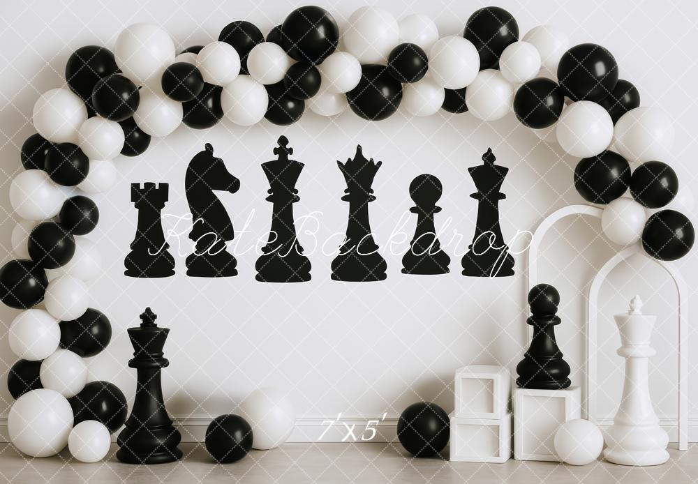 Kate Chess Pieces Balloon Cake Smash Backdrop Designed by Patty Roberts