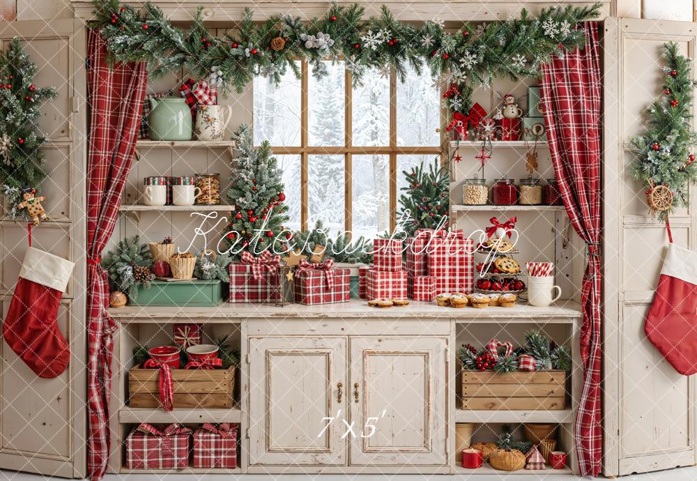 Kate Christmas Kitchen Backdrop Designed by Emetselch - Kate Backdrop AU
