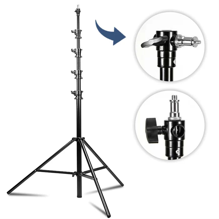 Kate Heavy Duty Light Stand Tripod - 15.7ft Air Cushioned Aluminum Alloy Lighting Stand with 2 Sandbags & 1/4"-3/8" Adapter 9.46lb Load for Photography