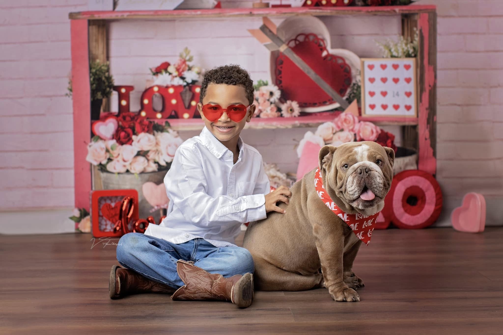 Kate Valentine's Day Love Backdrop Heart Designed by Mandy Ringe Photography - Kate Backdrop AU