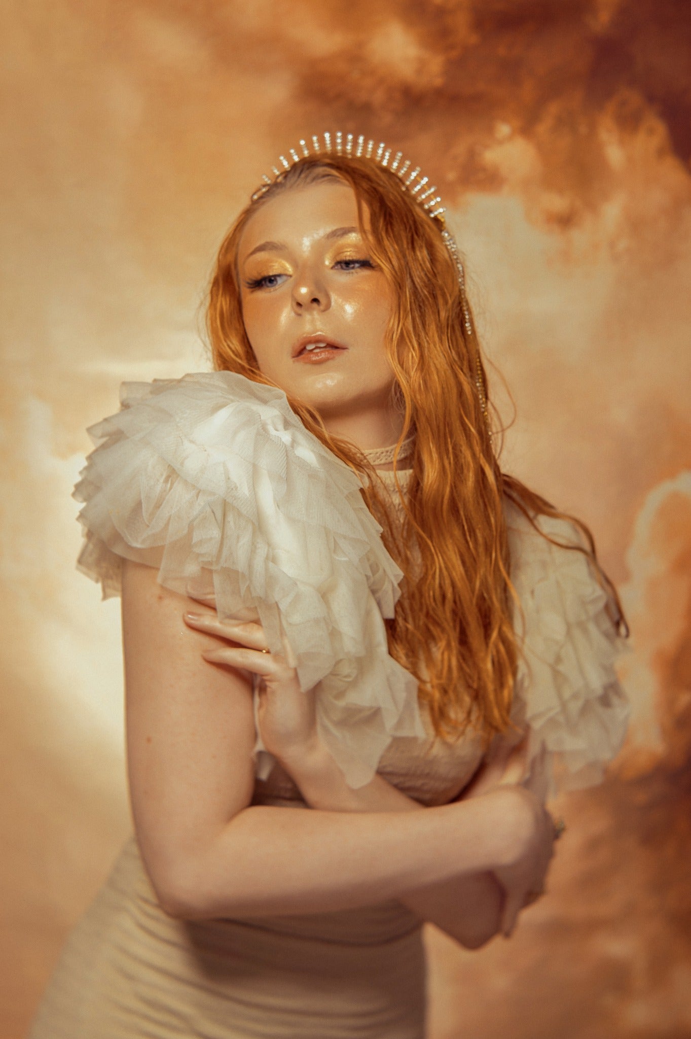 Kate Clouds Light Rays Backdrop Designed by Chain - Kate Backdrop AU