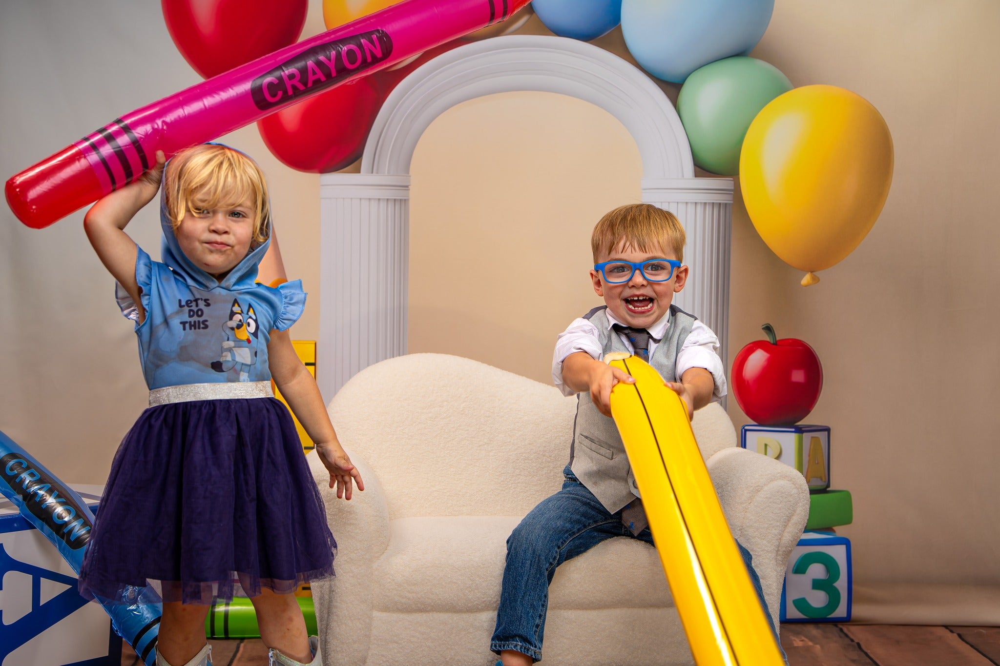 Kate School Yellow Balloon Arch Backdrop Designed by Mini MakeBelieve