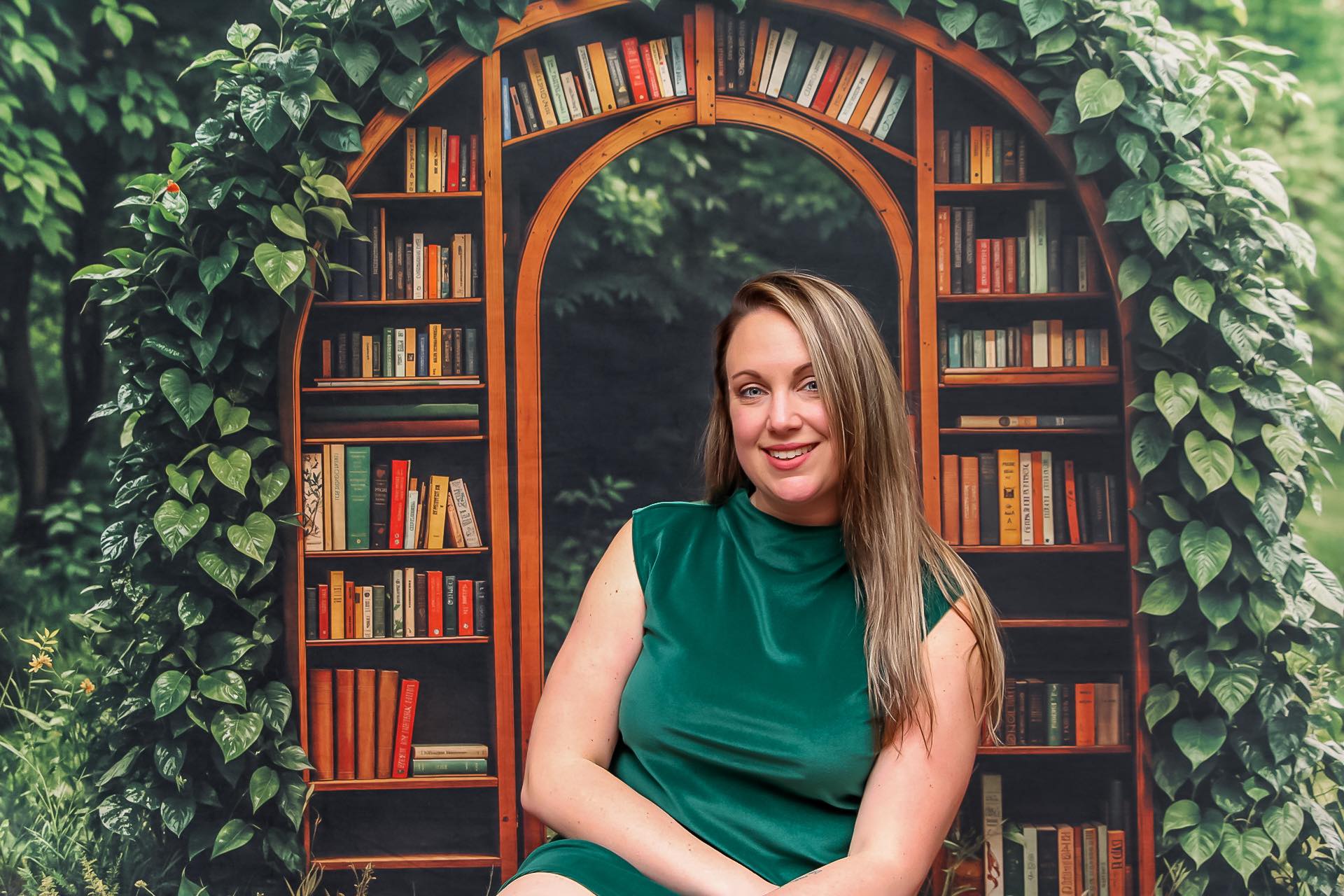 Kate Spring Garden Library Arch Backdrop Designed by Emetselch - Kate Backdrop AU