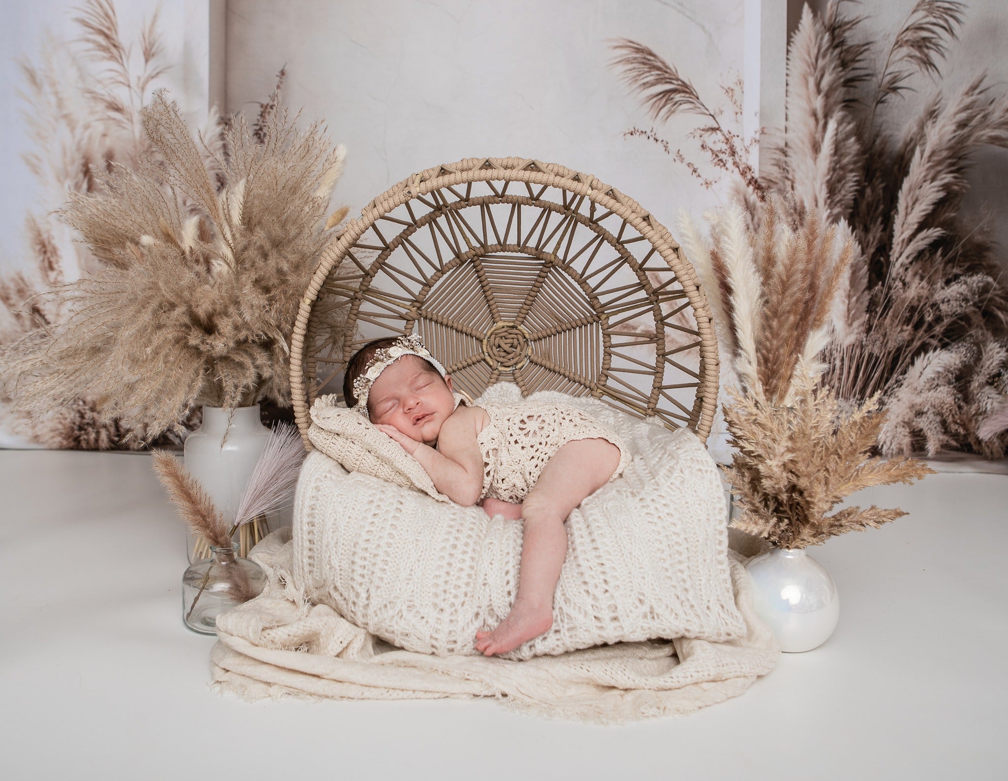 Kate Boho Arch Pampas Grass Backdrop Designed by Emetselch - Kate Backdrop AU