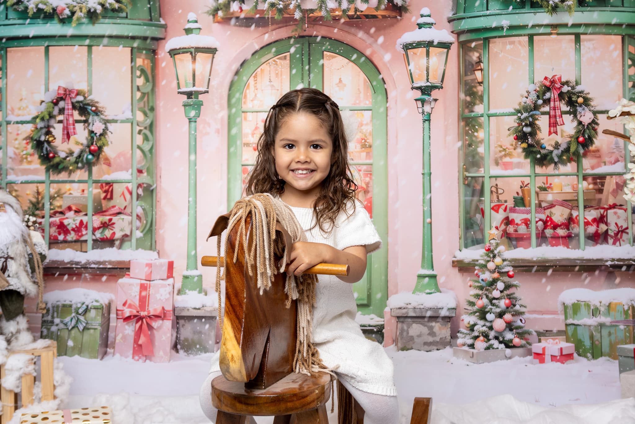 Kate Snow Christmas Tree Holiday Shop Backdrop Designed by Chain Photography - Kate Backdrop AU