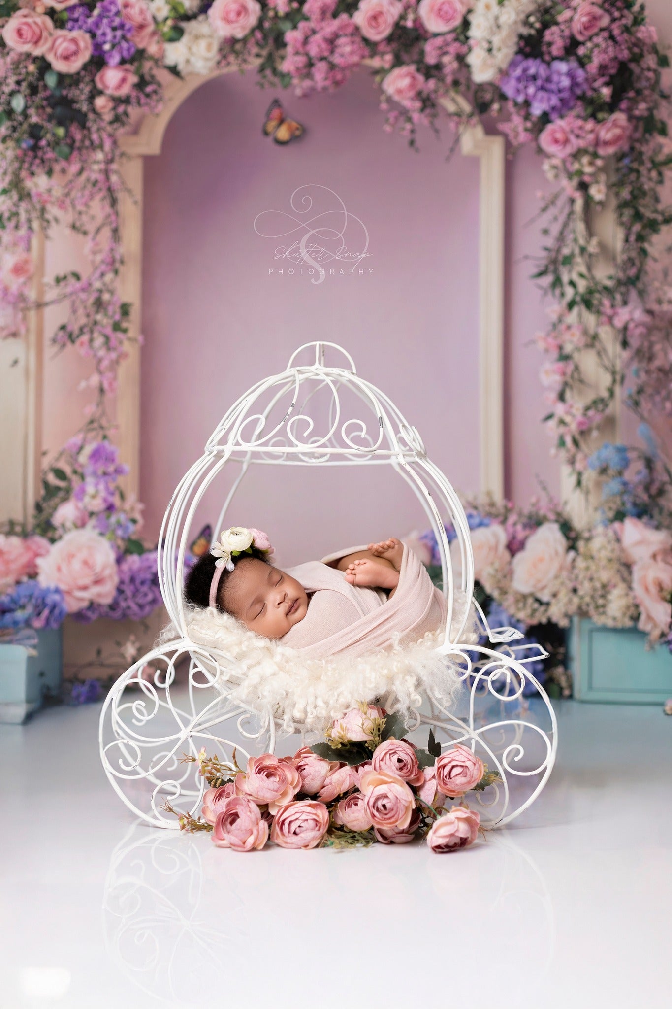 Kate Spring Cake Smash Floral Arch Backdrop Designed by Emetselch - Kate Backdrop AU