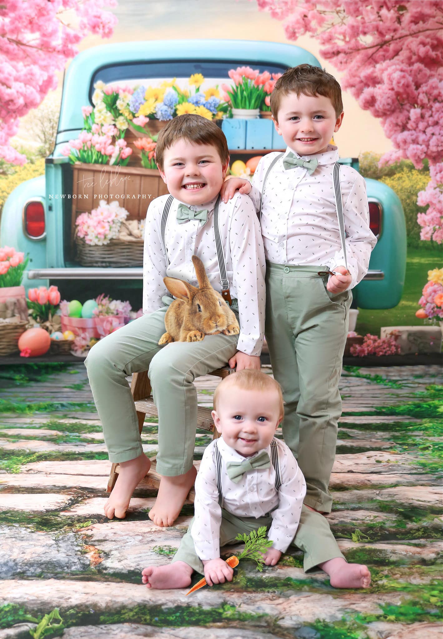 Kate Easter Flower Truck Backdrop Designed by Emetselch - Kate Backdrop AU