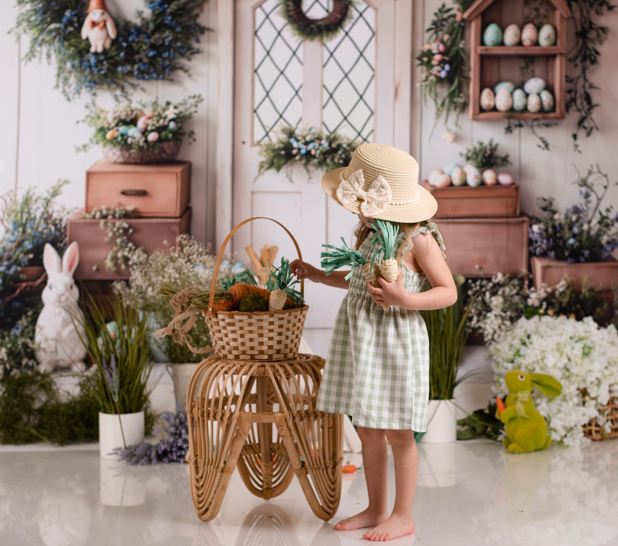 Kate Easter Bunny Spring Door Backdrop Designed by Emetselch - Kate Backdrop AU