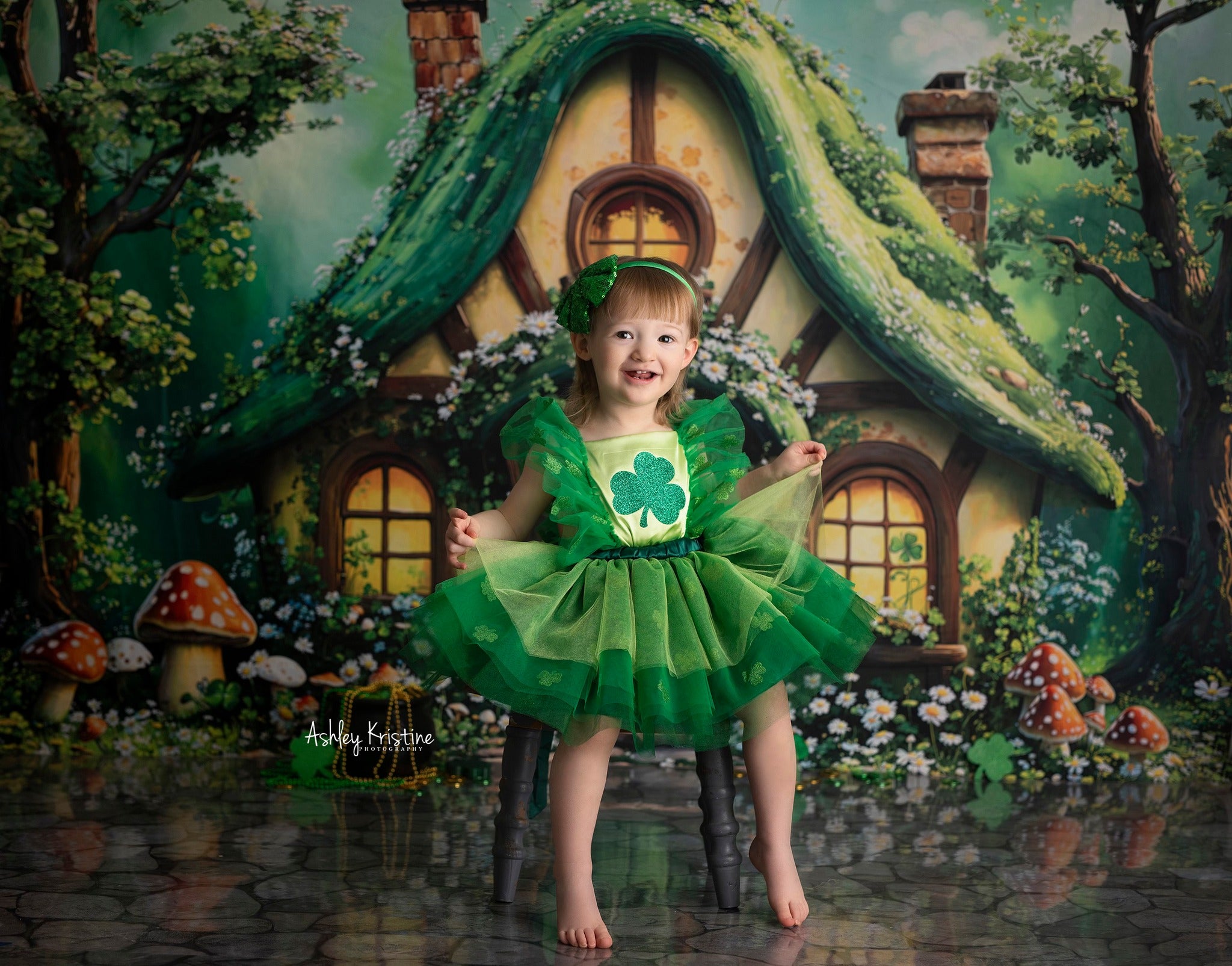 Kate Green Magic Clover House Backdrop Designed by Emetselch - Kate Backdrop AU