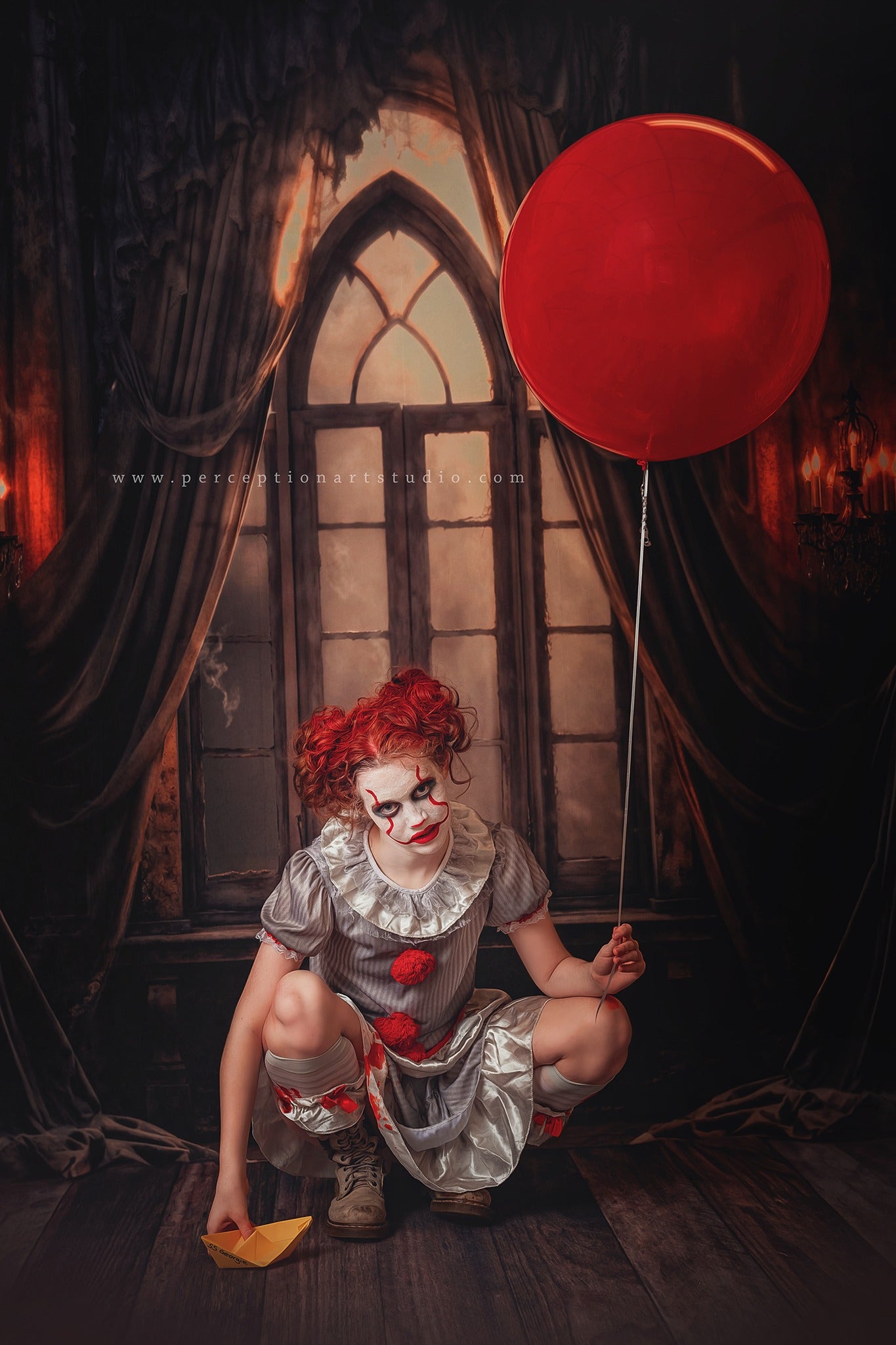 Kate Halloween Dark Stage Curtain Backdrop Designed by Emetselch - Kate Backdrop AU