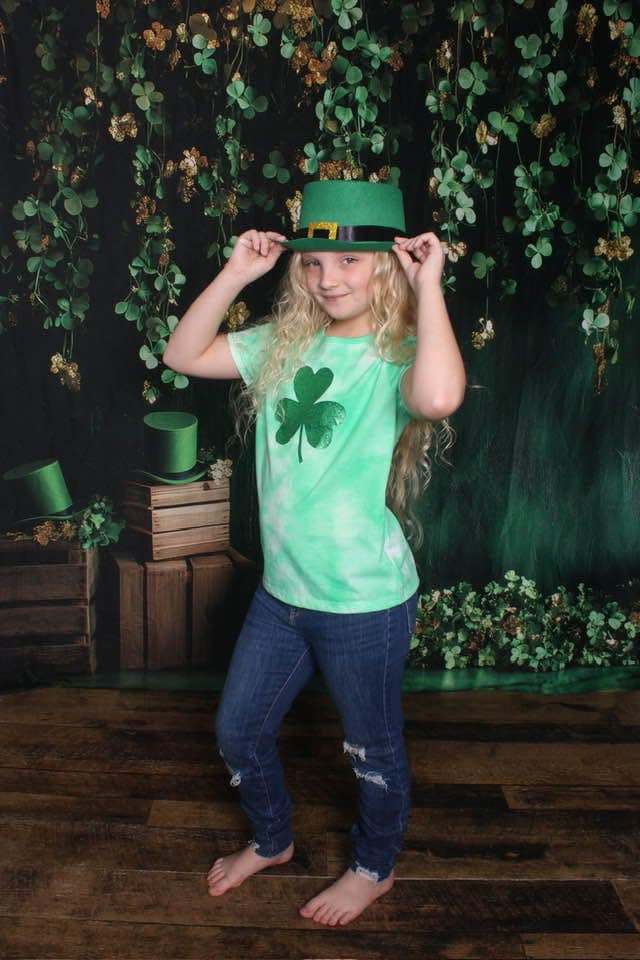 Kate St. Patrick's Day Wall Shamrocks Backdrop Designed by Patty Roberts - Kate Backdrop AU