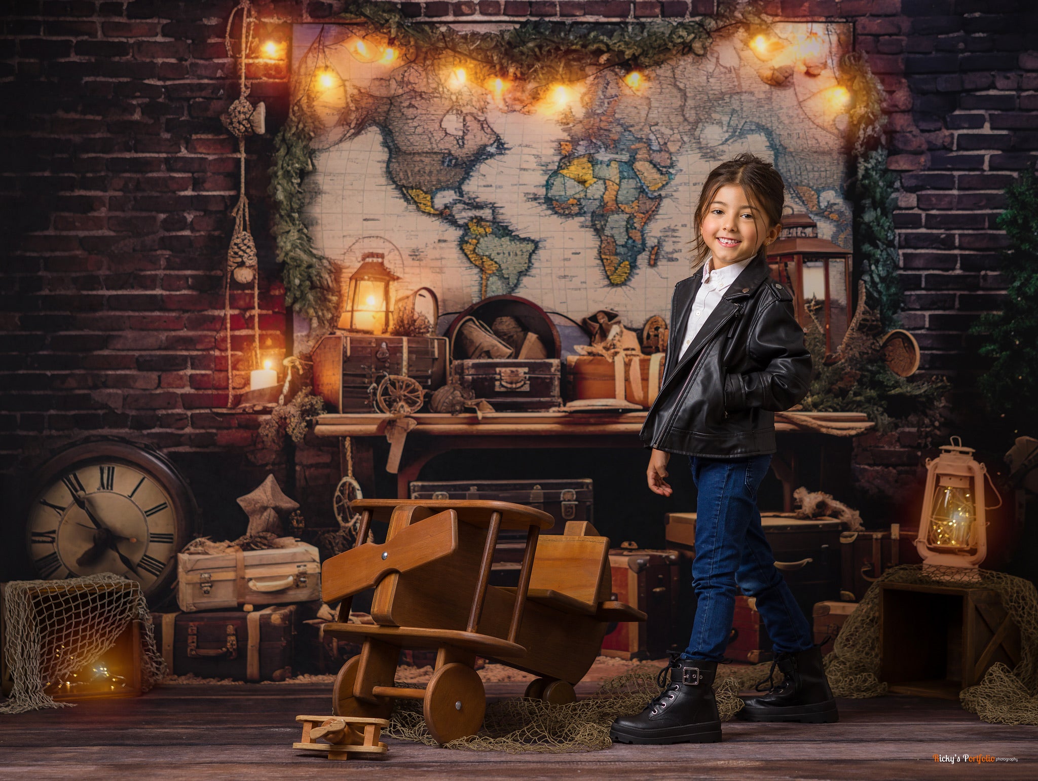 Kate Travel the World Map Backdrop Designed by Emetselch - Kate Backdrop AU