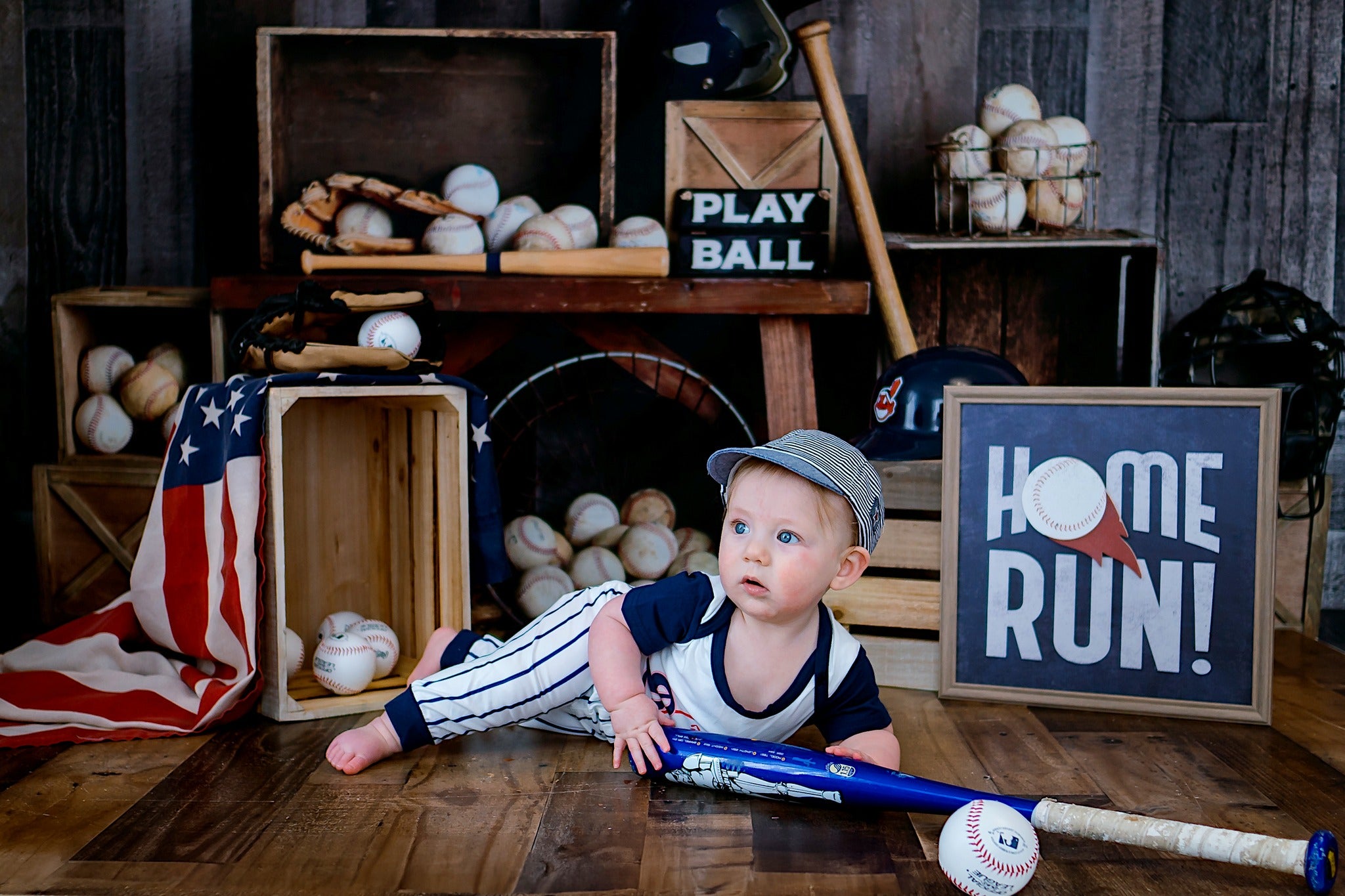 Kate Vintage Baseball Sports Backdrop Designed By Mandy Ringe Photography - Kate Backdrop AU