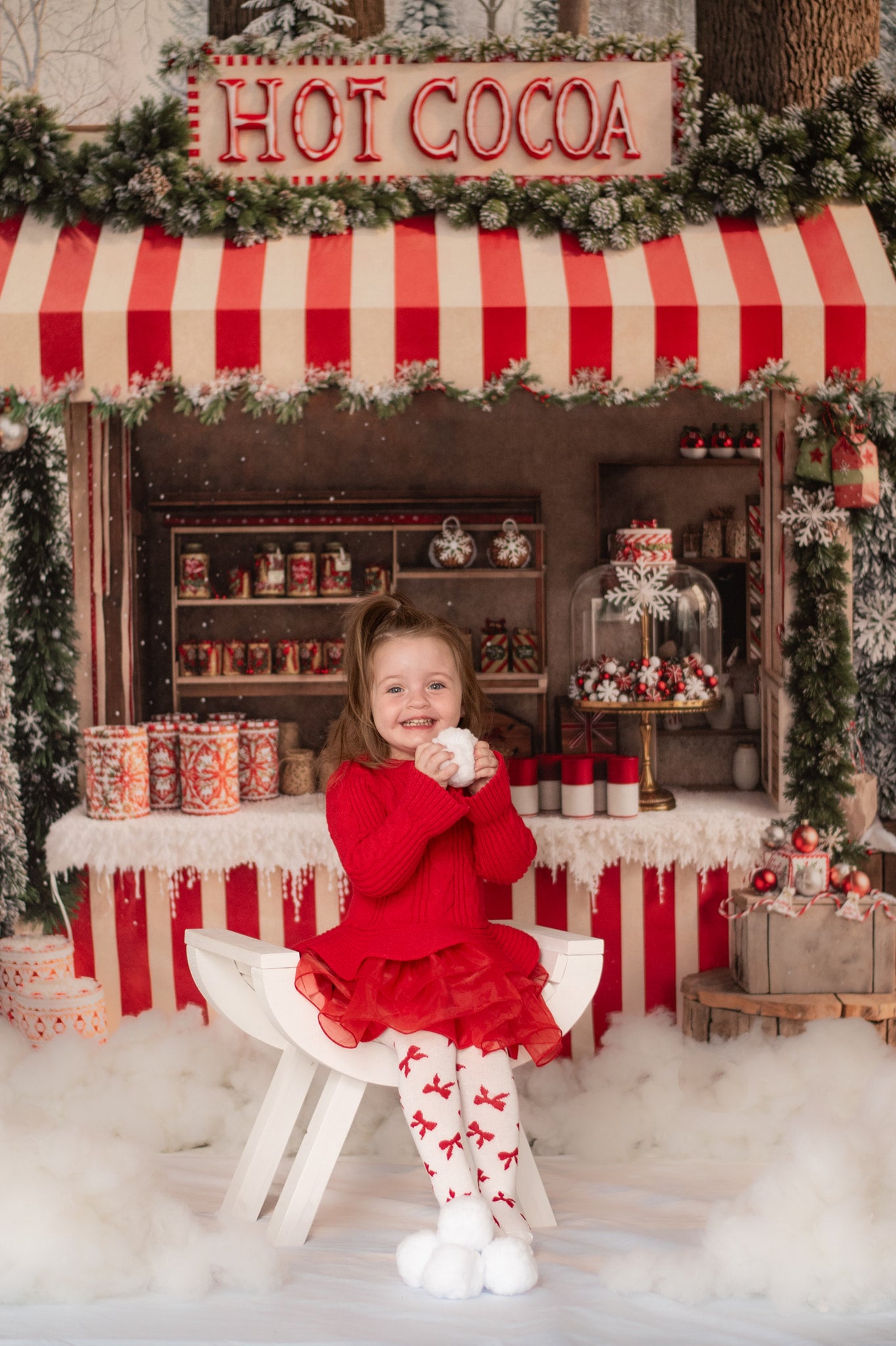 Kate Christmas Hot Cocoa Stand Backdrop Designed by Emetselch - Kate Backdrop AU