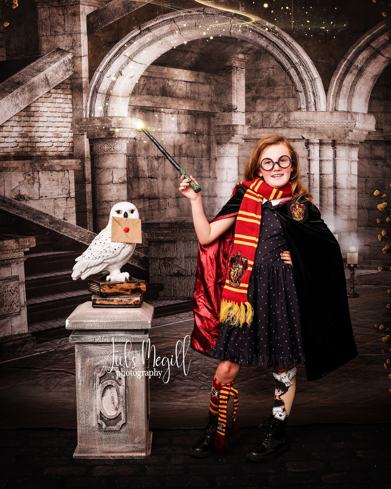 Kate Retro Style Grey Castle Building Photography Backdrops - Kate Backdrop AU