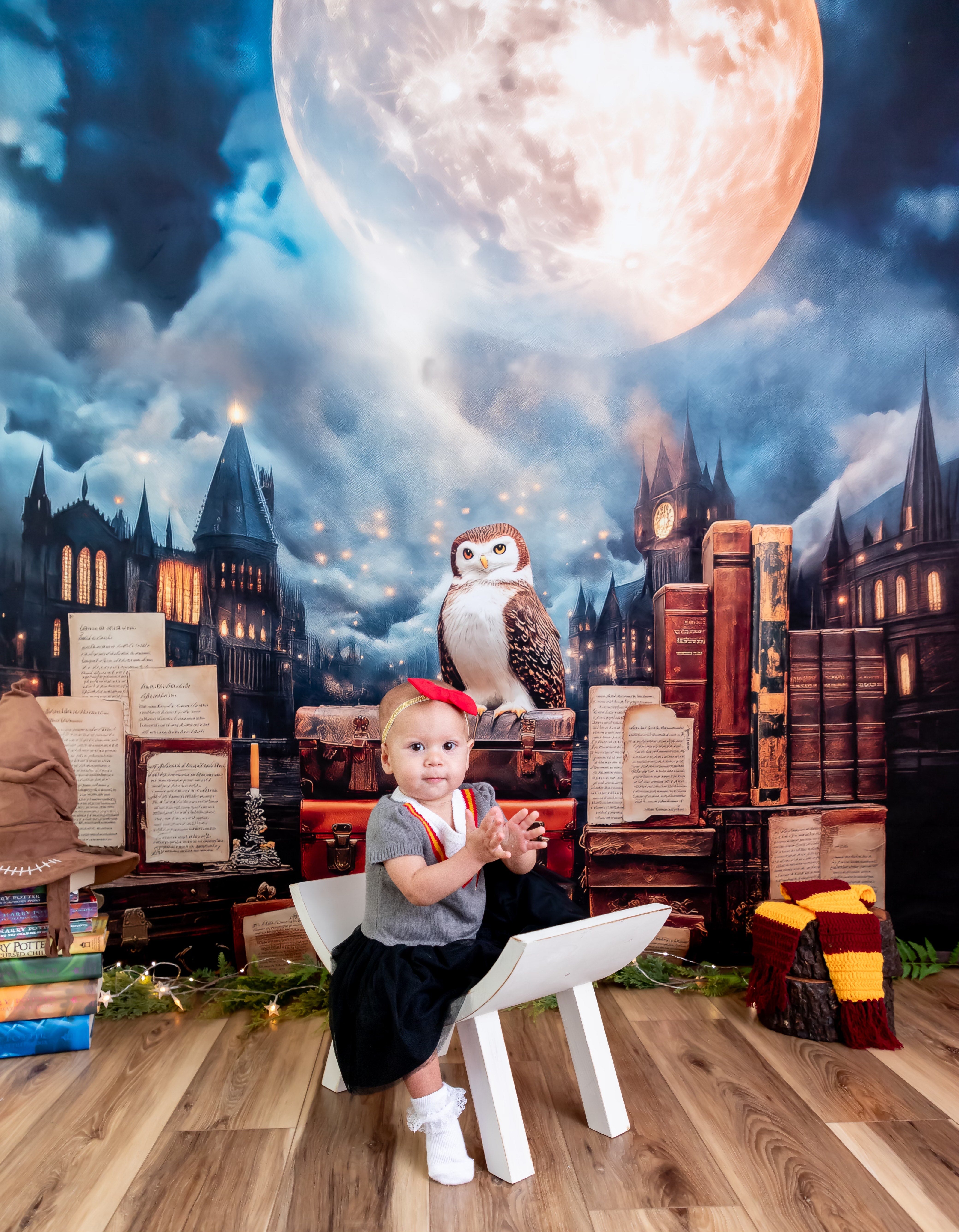 Kate Magical Owl Moonlight World Backdrop Designed by Patty Roberts - Kate Backdrop AU