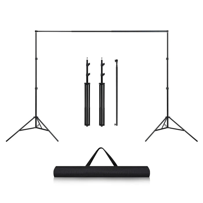 Kate Light-duty 6.5x6.5ft-10x10ft Black Aluminum Backdrop Stand (3cm Thick)