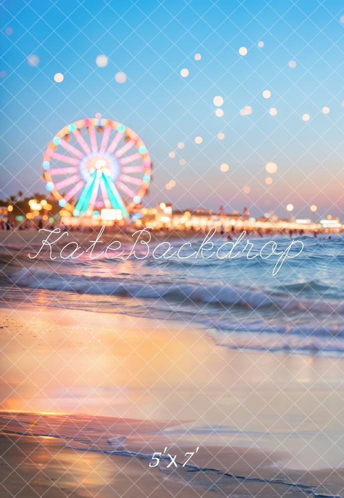 Kate Ferris Wheel Beach Bokeh Backdrop Designed by Chain
