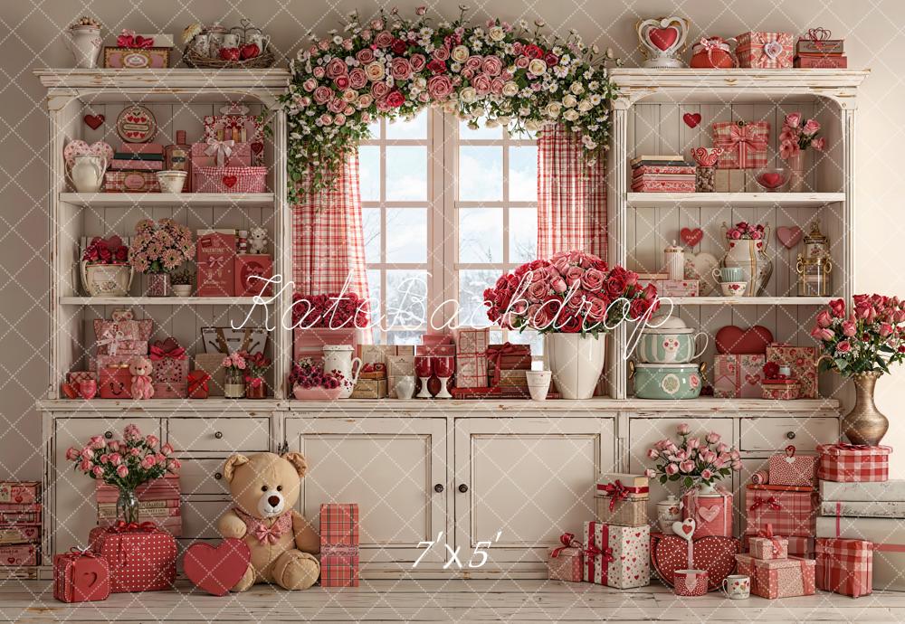 Kate Valentine Flower Cabinet Backdrop Designed by Emetselch - Kate Backdrop AU