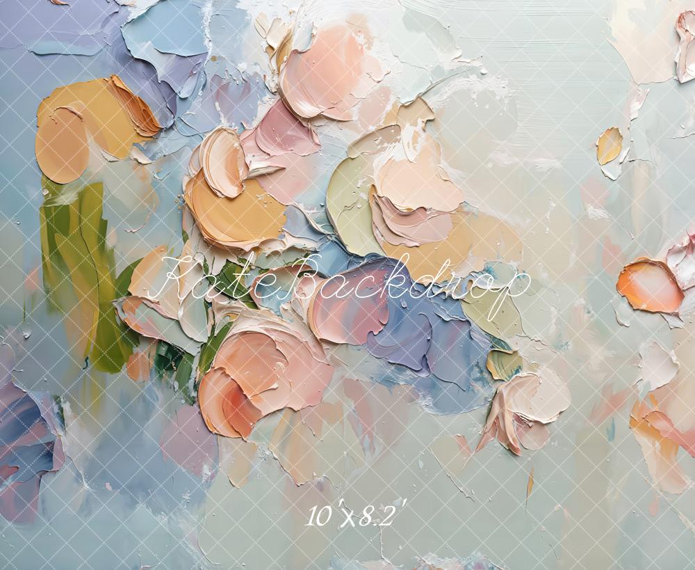 Kate Pastel Flowers Texture Backdrop Designed by Emetselch - Kate Backdrop AU