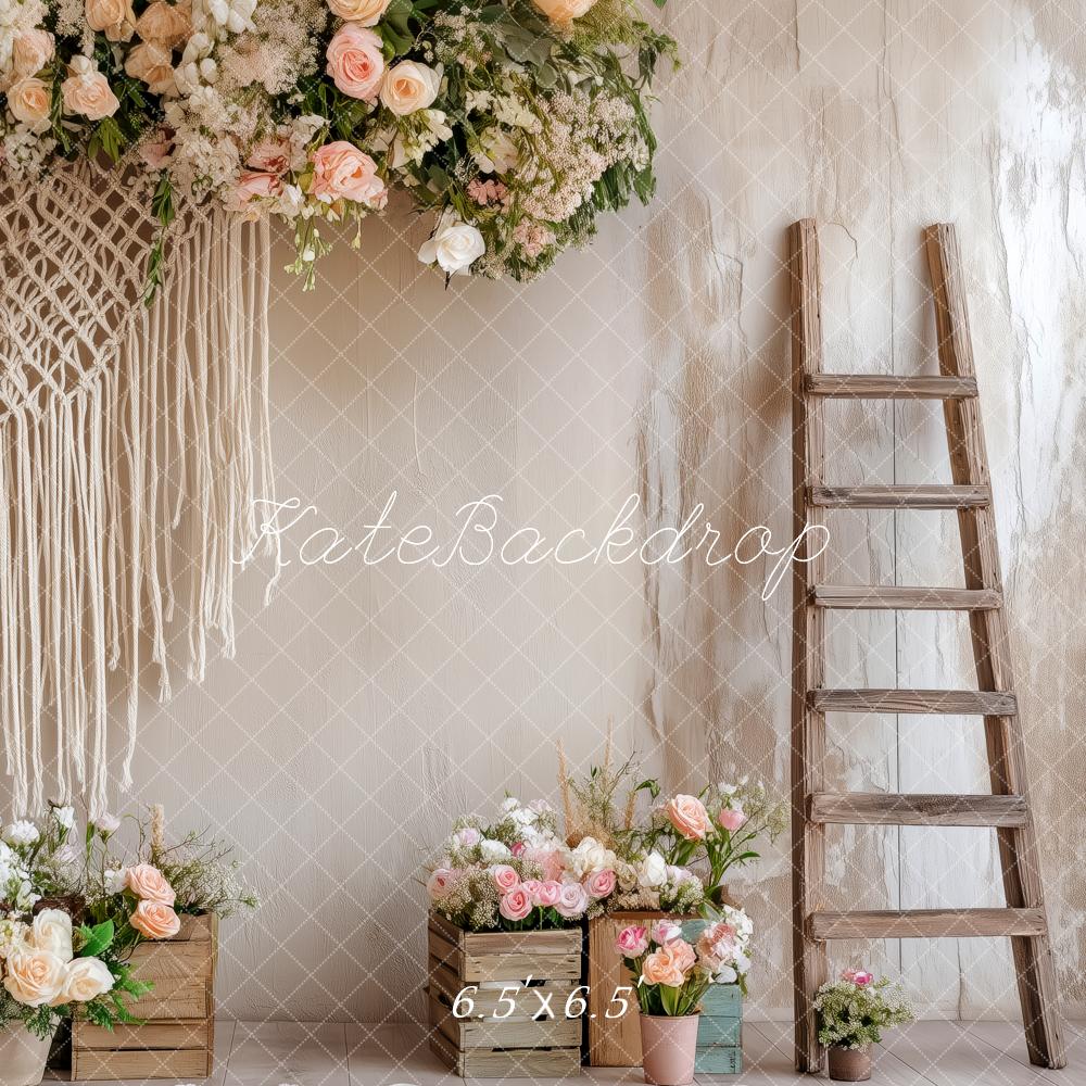 Kate Boho Macrame Flower Ladder Backdrop Designed by Patty Roberts