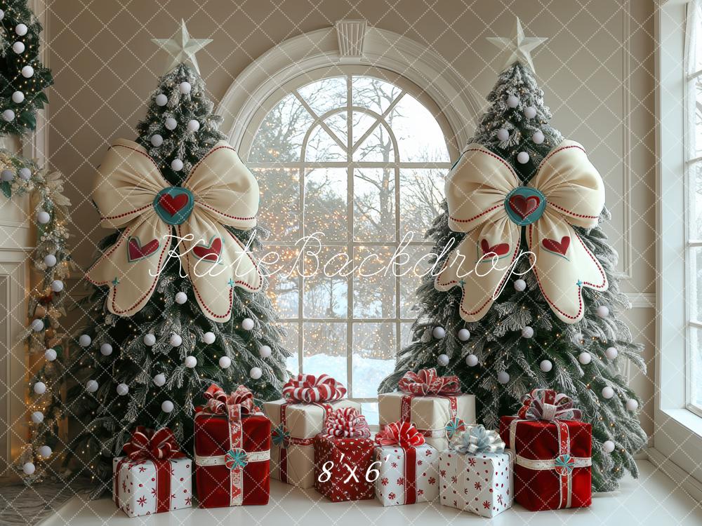Kate Christmas Trees Bows Presents Backdrop Designed by Mini MakeBelieve - Kate Backdrop AU