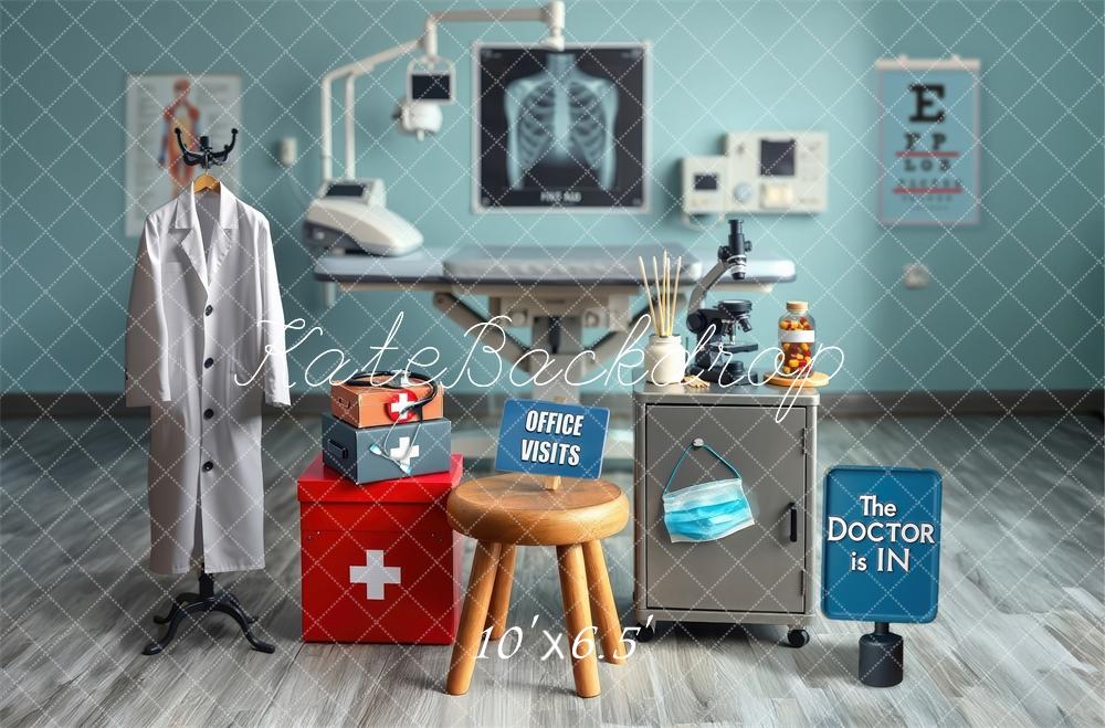 Kate Doctor Office Backdrop Examination Room Medical Supplies Designed by Laura Bybee - Kate Backdrop AU