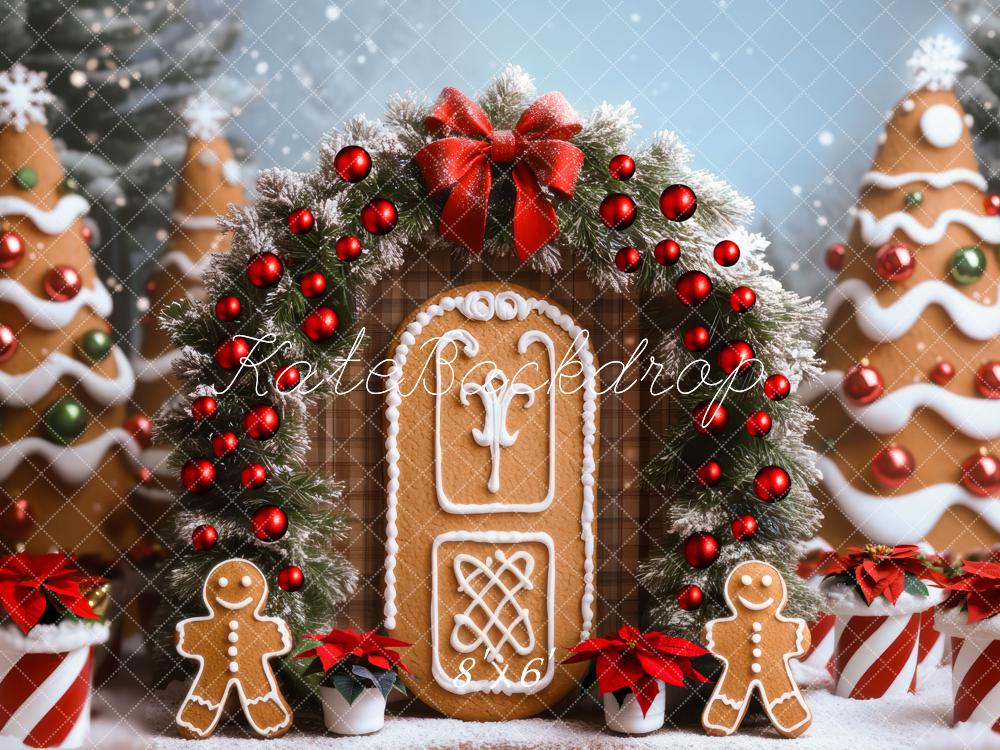Kate Christmas Gingerbread Arch Trees Backdrop Designed by Mini MakeBelieve - Kate Backdrop AU