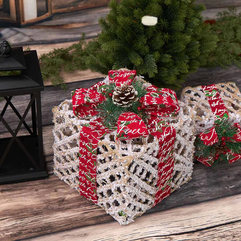 Kate Winter Christmas Tree Lantern Wooden Door Photo Kit - Kate Backdrop AU