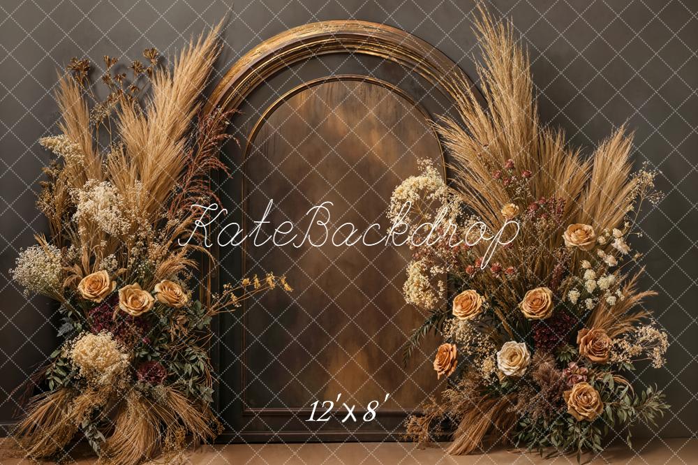 Kate Arch Dried Floral Rustic Backdrop Designed by Emetselch