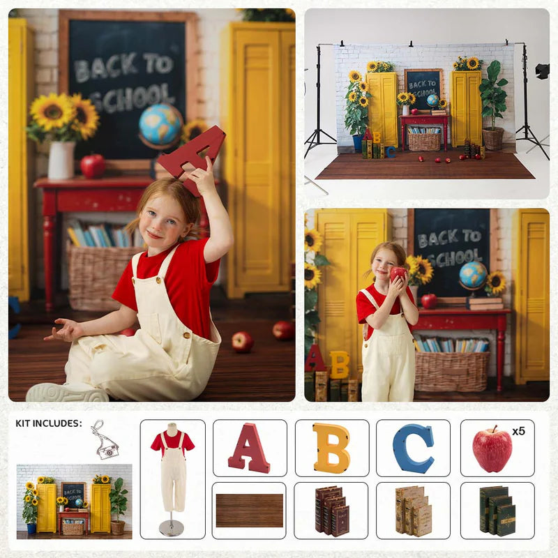 Kate Back to School Chalkboard ABC Photo Kit - Kate Backdrop AU