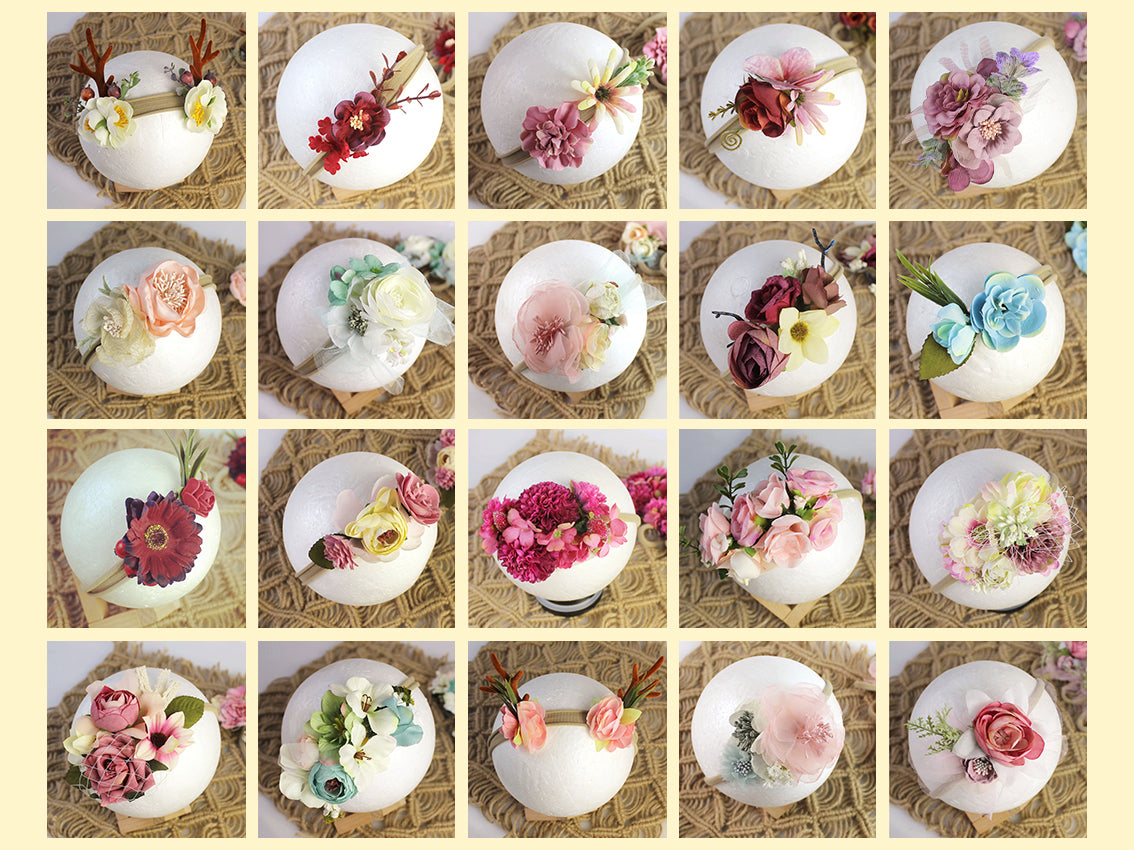 LONSALE Kate Floral Headband for Newborn Photography 20PCS - Kate Backdrop AU