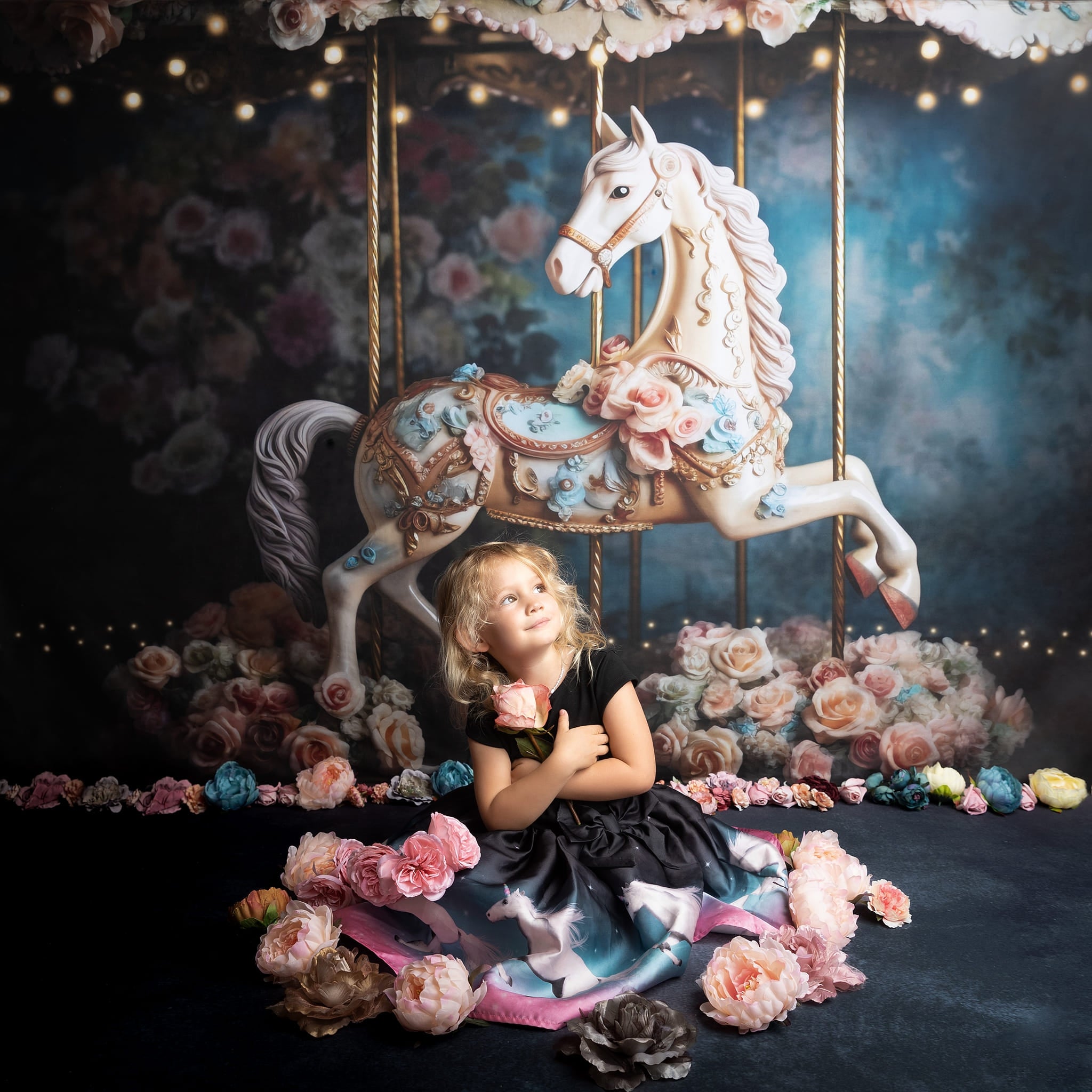 Kate Festive Horse Backdrop Designed by Patty Robertss - Kate Backdrop AU