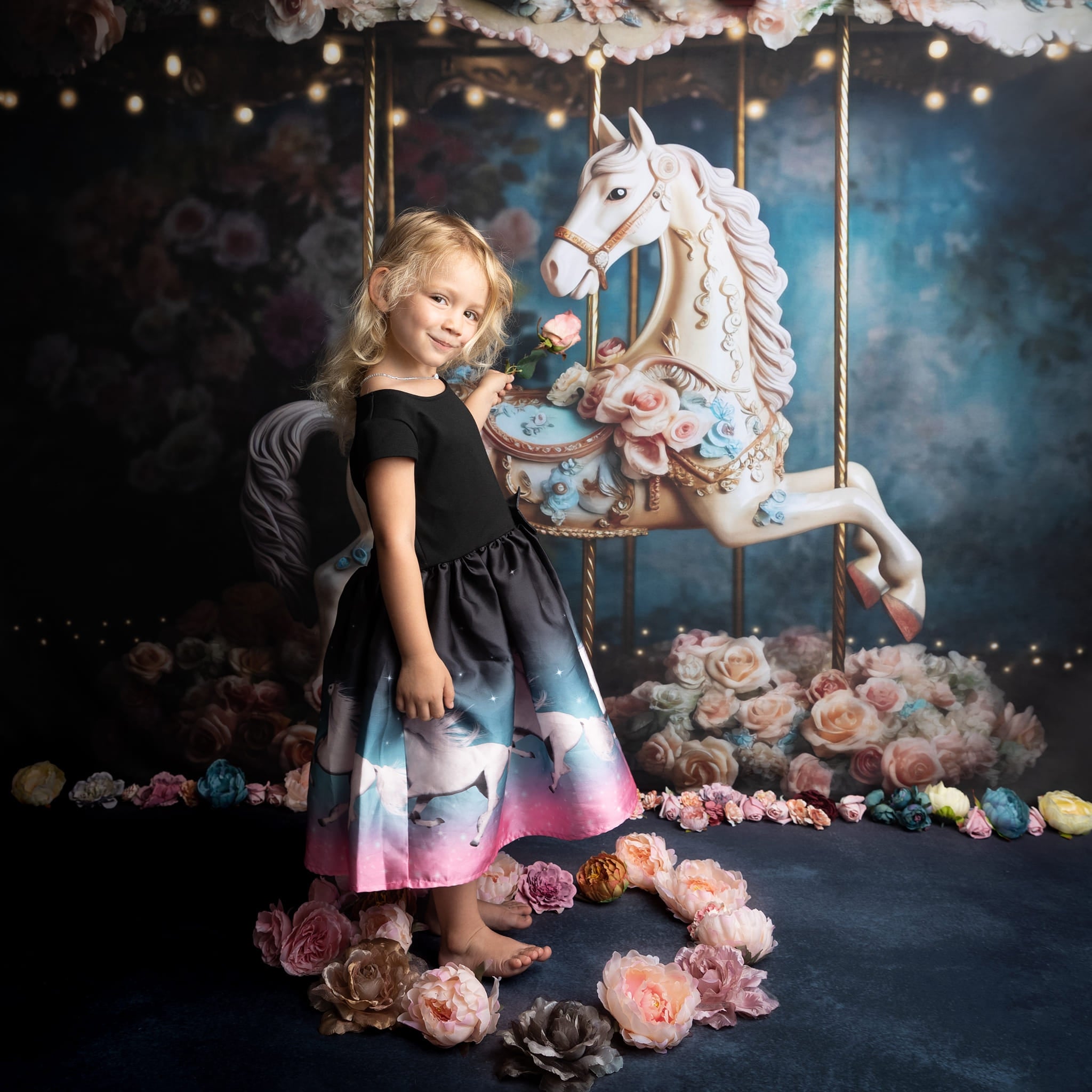 Kate Festive Horse Backdrop Designed by Patty Robertss - Kate Backdrop AU