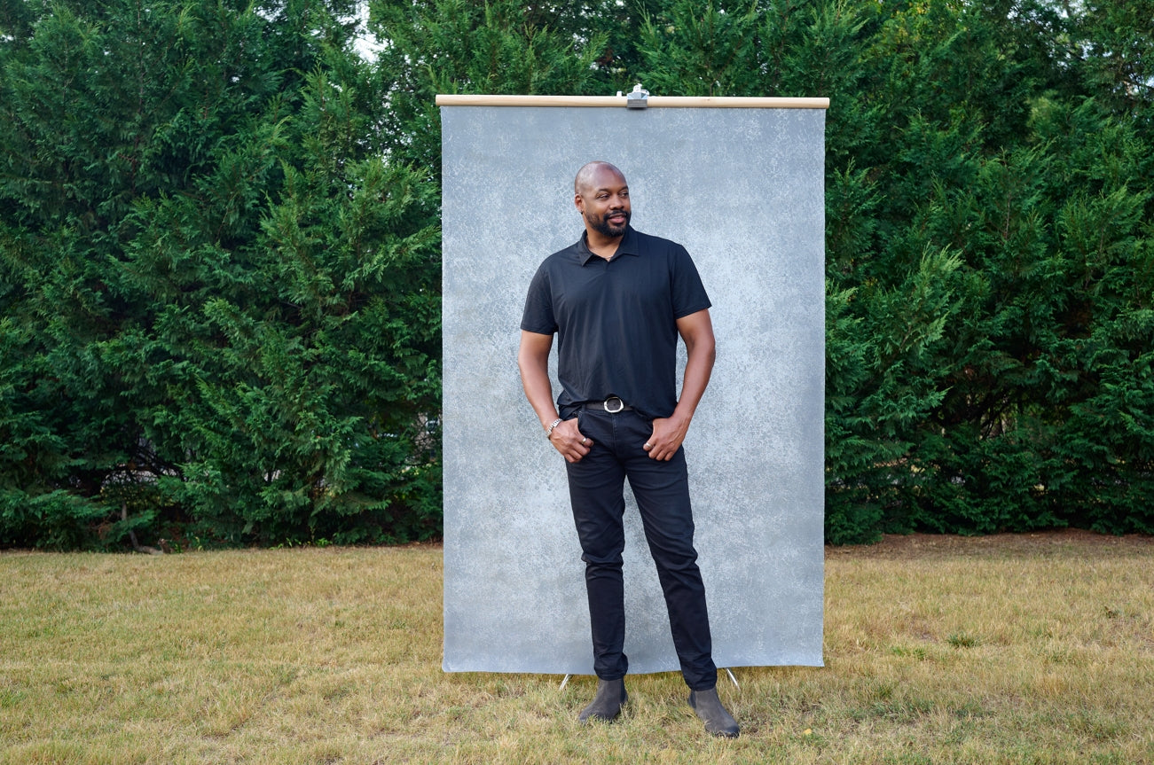 Kate Hand Painted Abstract Texture Cold Grey Backdrops