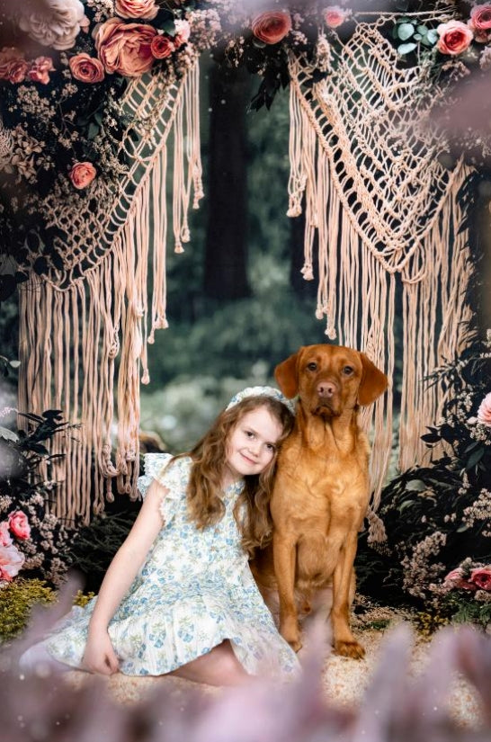 Kate Fleece Boho Floral Arch Forest Backdrop Designed by Emetselch - Kate Backdrop AU