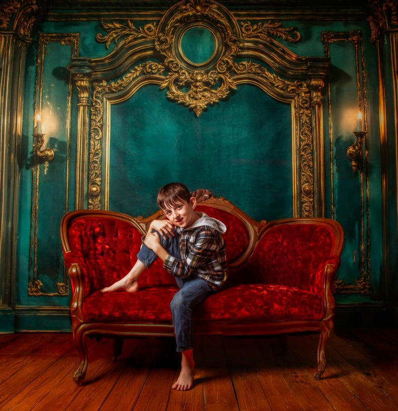 Kate Green Vintage Ornate Wall Backdrop Designed by Emetselch - Kate Backdrop AU