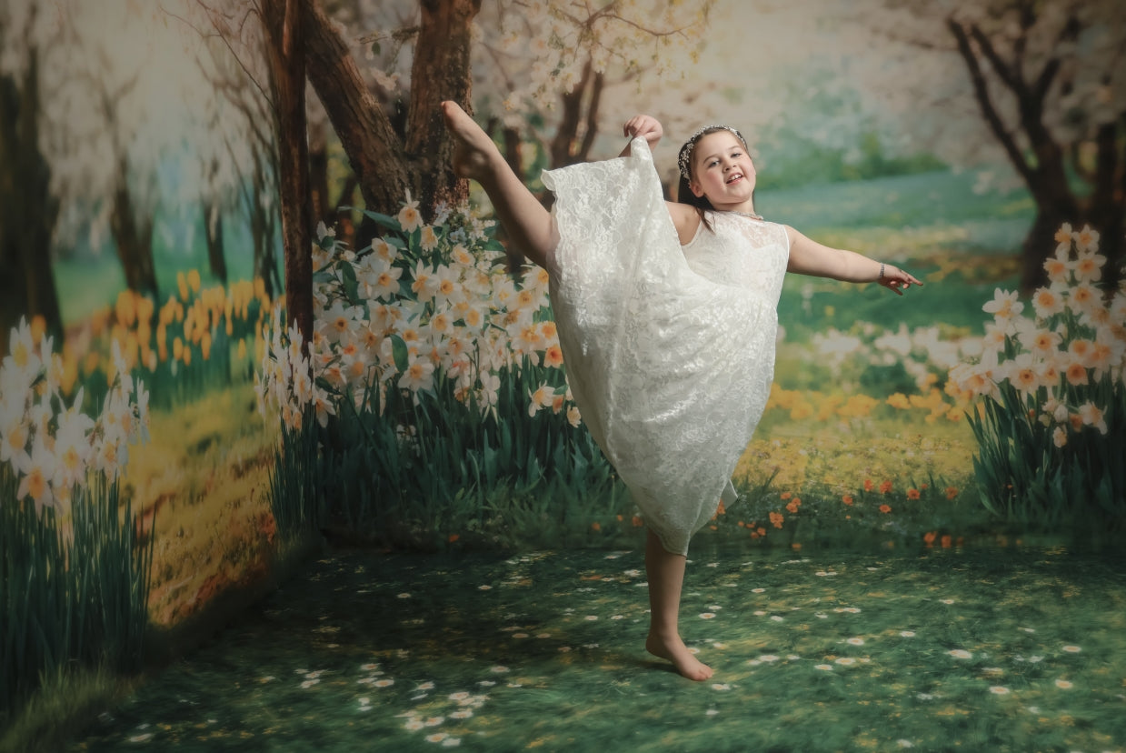 Kate Spring Forest Grass Flowers Room Set(8ftx8ft&10ftx8ft&8ftx10ft) - Kate Backdrop AU