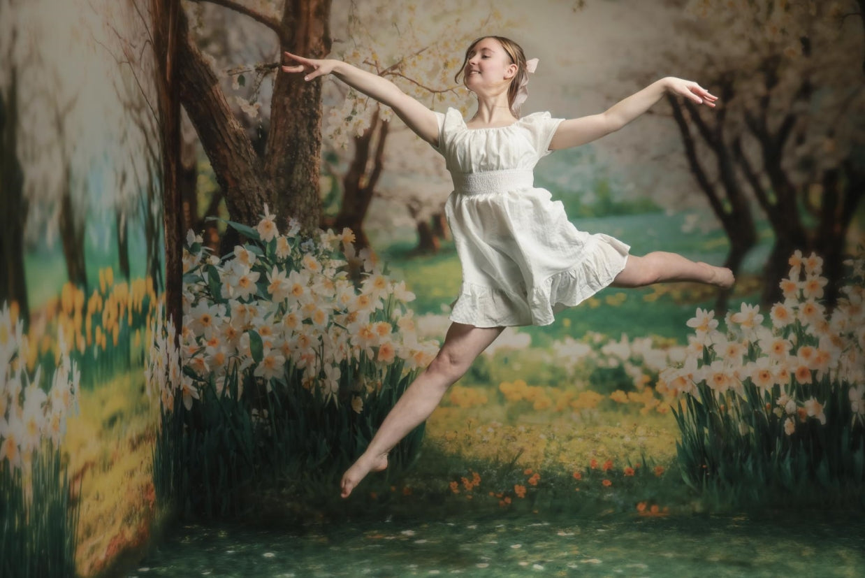 Kate Spring Forest Grass Flowers Room Set(8ftx8ft&10ftx8ft&8ftx10ft) - Kate Backdrop AU