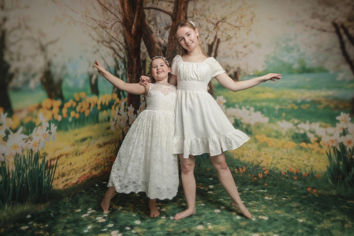 Kate Spring Forest Grass Flowers Room Set(8ftx8ft&10ftx8ft&8ftx10ft) - Kate Backdrop AU