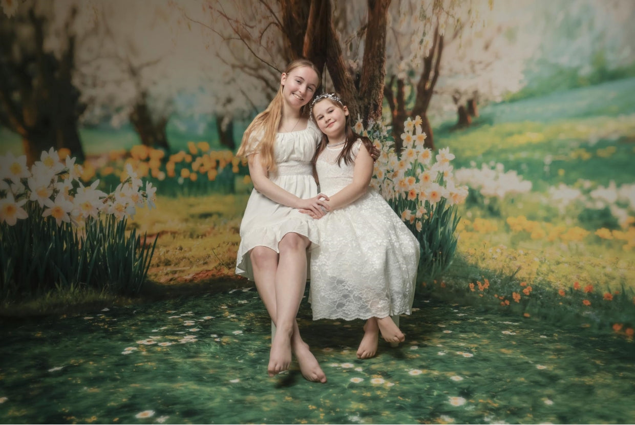 Kate Spring Forest Grass Flowers Room Set(8ftx8ft&10ftx8ft&8ftx10ft) - Kate Backdrop AU